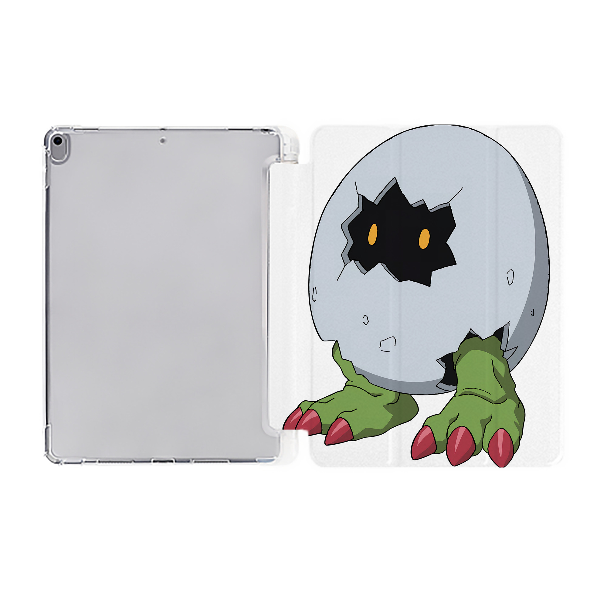 （画像用） Digimon デジタルモンスター/デジモン IPad ケース ペン収納付き 三つ折りスタンド PUレザー×シリコン 対応機種9.5/10.5/10.9インチ